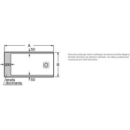 Roca Magma brodzik prostokątny 200x100 cm kompozyt Stonex biały APE017D03E803100