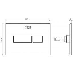 Roca Duplo Nova przycisk spłukujący do WC chrom błyszczący A890220201