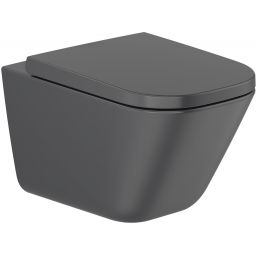Roca Gap miska WC wisząca bez kołnierza czarny A34647L080
