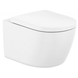 Roca Meridian miska WC wisząca bez kołnierza ze spłukiwaniem wirowym biały mat A346747620