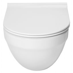 Roca Hebe miska WC Rimless wisząca z deską wolnoopadającą slim biała A34H138000