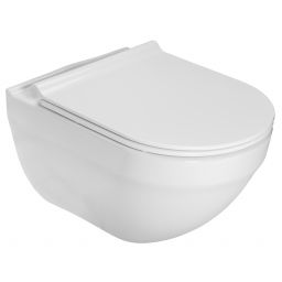 Roca Hebe miska WC Rimless wisząca z deską wolnoopadającą slim biała A34H138000