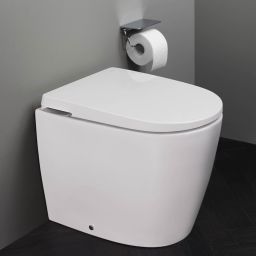 Roca Avant miska WC z deską wolnoopadającą stojąca bez kołnierza ze spłukiwaniem wirowym biały połysk A80336MS01