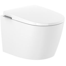 Roca Avant miska WC z deską wolnoopadającą wisząca bez kołnierza ze spłukiwaniem wirowym biały połysk A80336NS0H