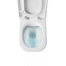 Roca Gap Square miska WC wisząca Rimless z deską wolnoopadającą slim i stelaż podtynkowy Duplo One A893104500