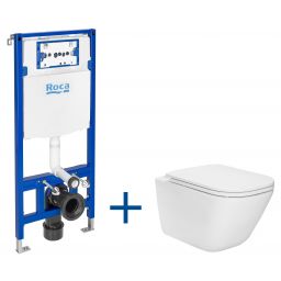 Roca Gap Round zestaw miska z deską i stelaż A893105900