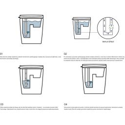 Roca Avant miska WC z deską wolnoopadającą wisząca bez kołnierza ze spłukiwaniem wirowym biały połysk A80336NS0H