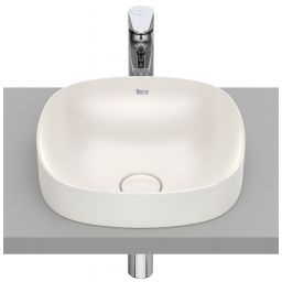 Roca Inspira umywalka 37x37 cm kwadratowa wpuszczana brąz/beż A32750R650