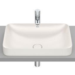 Roca Inspira umywalka 55x37 cm prostokątna wpuszczana brąz/beż A327534650
