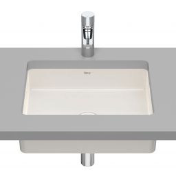 Roca Inspira umywalka 43x32,5 cm prostokątna podblatowa brąz/beż A327536650