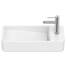 Roca Tura umywalka 55x27,5 cm prostokątna ścienna-nablatowa biała A327692000