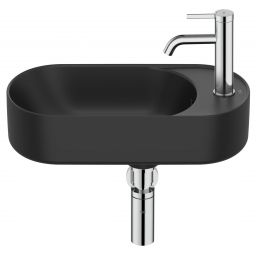 Roca Meridian umywalka 50x27,5 cm owalna ścienna czarna A327740080