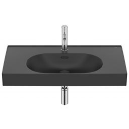 Roca Meridian umywalka 80x46 cm prostokątna ścienna-meblowa czarna A327745080