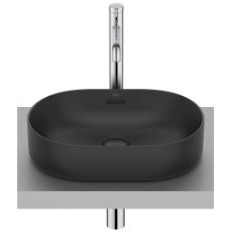 Roca Meridian umywalka 46x36,5 cm owalna nablatowa czarna A327748080