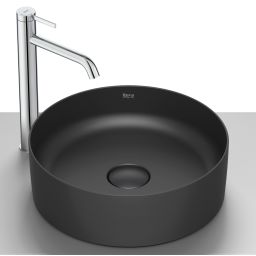 Roca Terra umywalka 39x39 cm okrągła nablatowa czarna A32787N080