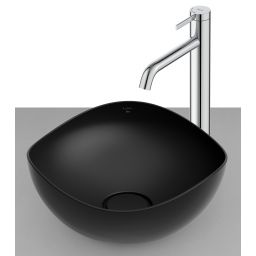 Roca Ohtake umywalka 37,5x37,5 cm okrągła nablatowa czarna A327A15080