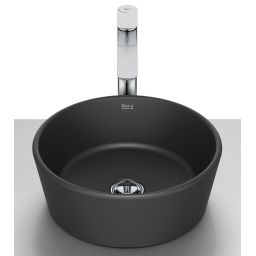 Roca Optica umywalka 35x35 cm okrągła nablatowa czarna A327B15080