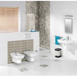 Rotho Paso IML kosz na śmieci 6 l z pedałem srebrny metalizowany 1116510264