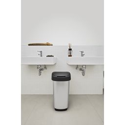 Rotho Twist IML kosz na śmieci 25 l Swing srebrny metalizowany 1167610264