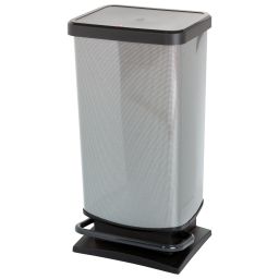 Rotho Paso IML pojemnik na odpady 40 l z pedałem carbon metalizowany 1754111006