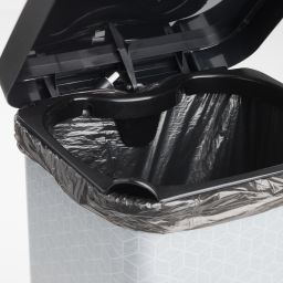 Rotho Paso IML pojemnik na odpady 40 l z pedałem Tiles szary mandla 1754111015