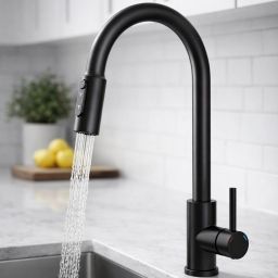 Ruvetti Camellia bateria kuchenna do filtra wody stojąca czarna 1004MB