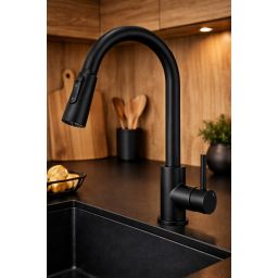 Ruvetti Camellia bateria kuchenna do filtra wody stojąca czarna 1004MB