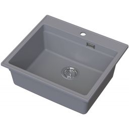Ruvetti Absol 60 zlewozmywak granitowy 56x50 cm szary 3001AB_GR60_W