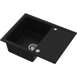 Ruvetti Axel 120 zlewozmywak granitowy 65x50 cm czarny 3001AX_BC120_W