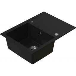 Ruvetti Axel 140 zlewozmywak granitowy 68x49,5 cm czarny 3001AX_BC140_W