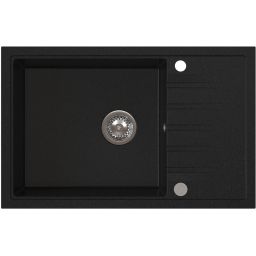 Ruvetti Axel 160 XL zlewozmywak granitowy 78x50 cm czarny 3001AX_BC160XL_W