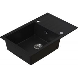 Ruvetti Axel 160 XL zlewozmywak granitowy 78x50 cm czarny 3001AX_BC160XL_W