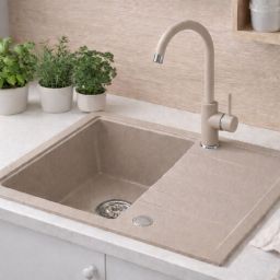 Ruvetti Axel 120 zlewozmywak granitowy 65x50 cm beżowy 3001AX_BE120_W