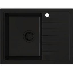 Ruvetti Axel 120 zlewozmywak granitowy 65x50 cm full black 3001AX_FB120_W