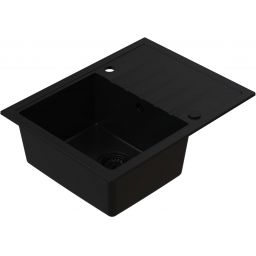 Ruvetti Axel 120 zlewozmywak granitowy 65x50 cm full black 3001AX_FB120_W