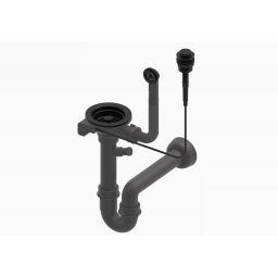 Ruvetti Axel 120 zlewozmywak granitowy 65x50 cm full black 3001AX_FB120_W