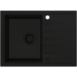 Ruvetti Axel 140 zlewozmywak granitowy 68x49,5 cm full black 3001AX_FB140_W