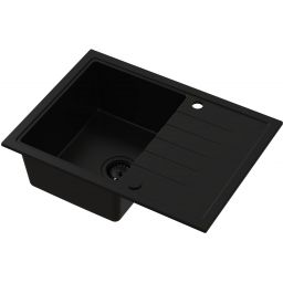 Ruvetti Axel 140 zlewozmywak granitowy 68x49,5 cm full black 3001AX_FB140_W