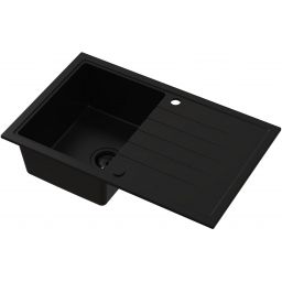 Ruvetti Axel 160 zlewozmywak granitowy 79x50 cm czarny full black 3001AX_FB160_W