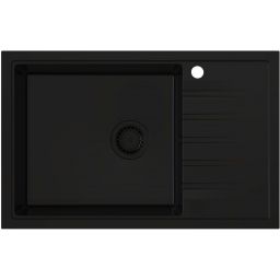 Ruvetti Axel Axel 160 XL zlewozmywak granitowy 78x50 cm full black 3001AX_FB160XL_W