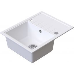 Ruvetti Axel 120 zlewozmywak granitowy 65x50 cm biały 3001AX_WH120_W