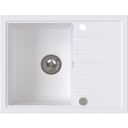 Ruvetti Axel 120 zlewozmywak granitowy 65x50 cm biały 3001AX_WH120_W