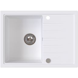 Ruvetti Axel 140 zlewozmywak granitowy 68x49,5 cm biały 3001AX_WH140_W