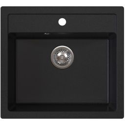 Ruvetti Ditto 60 zlewozmywak granitowy 56x51 cm czarny 3001D_BC60_W