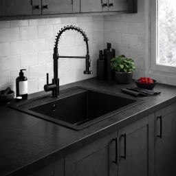 Ruvetti Ditto 60 zlewozmywak granitowy 56x51 cm czarny 3001D_FB60_W