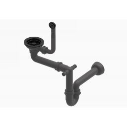 Ruvetti Ditto 60 zlewozmywak granitowy 56x51 cm czarny 3001D_FB60_W