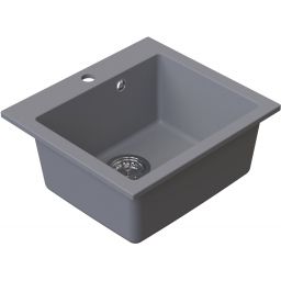 Ruvetti Ditto 50 zlewozmywak granitowy 49x45 cm szary 3001D_GR50_W