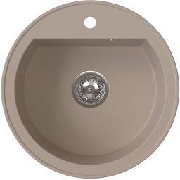 Ruvetti Ditto Ring zlewozmywak granitowy 51x51 cm beżowy 3001DR_BE_W