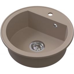 Ruvetti Ditto Ring zlewozmywak granitowy 51x51 cm beżowy 3001DR_BE_W