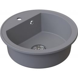 Ruvetti Ditto Ring zlewozmywak granitowy 51x51 cm szary 3001DR_GR_W